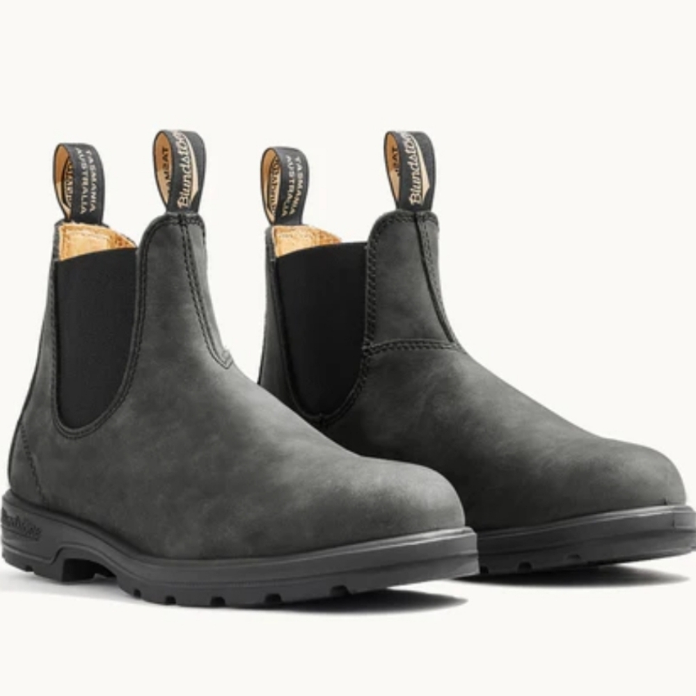 Blundstone elastic sided boot Rustic Black Women's Classics #587 6.5